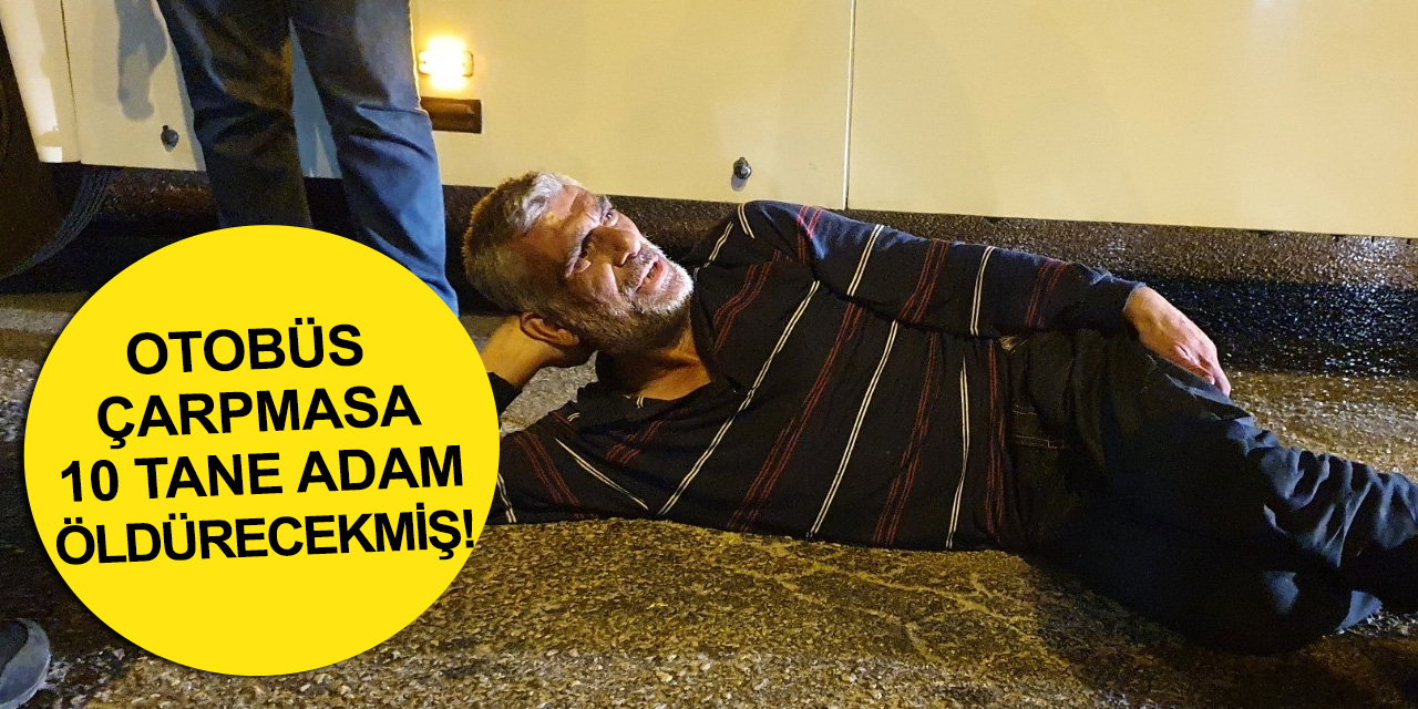 Tartıştığı şahsı boynundan bıçaklayan saldırgana otobüs çarptı!
