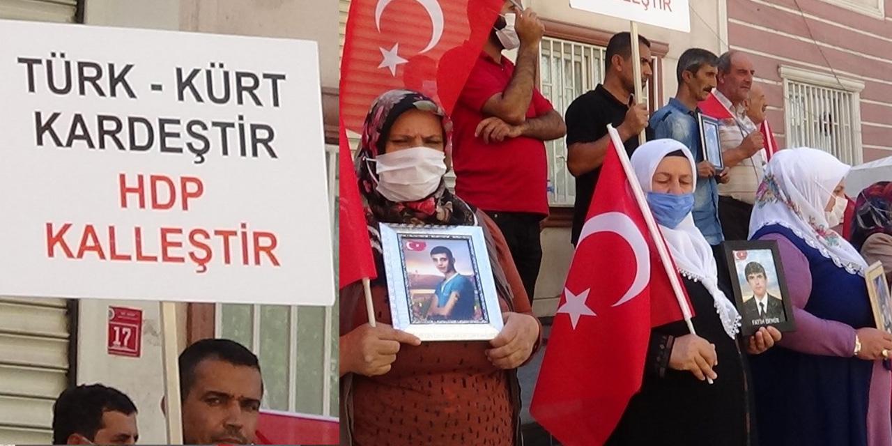 Evlat nöbetinin 714'üncü gününde HDP ve PKK’ya sloganlı tepki