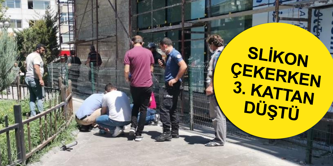 Karaman'da inşaattan kafasının üzerine düşen işçi ağır yaralandı