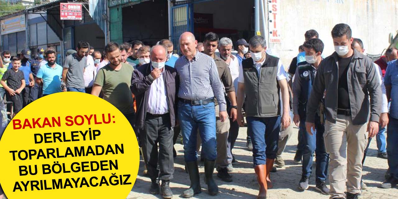 Bakan Soylu Türkeli'de afetzedelerin yüreğine su serpti!