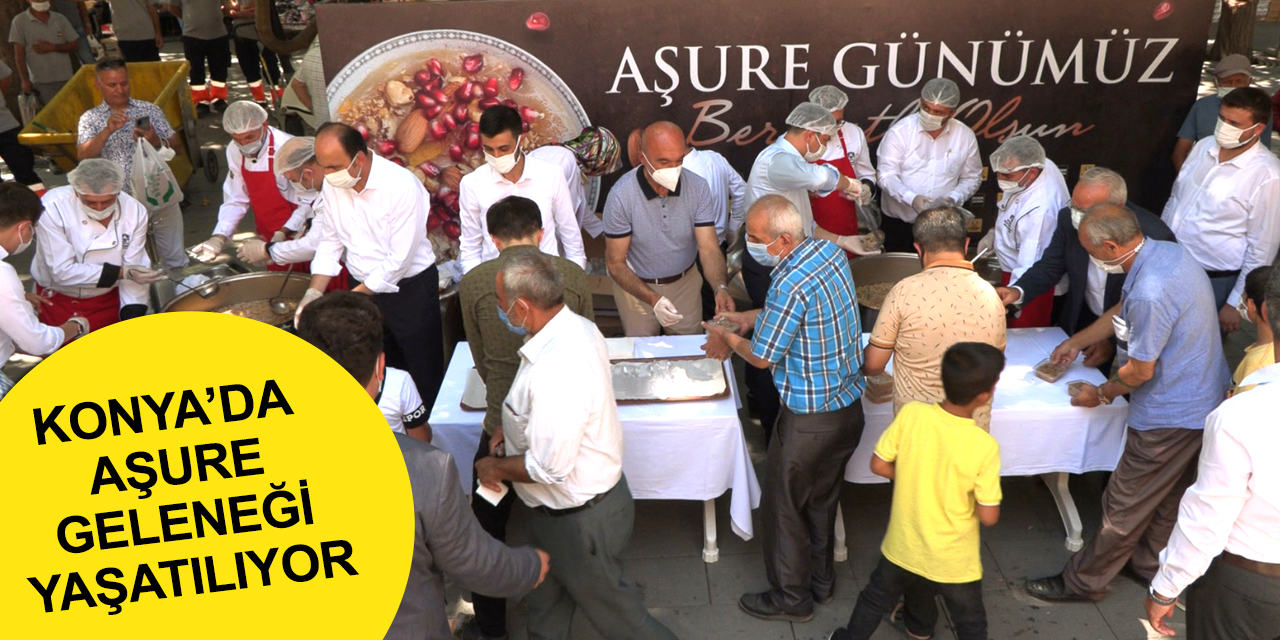 Konya'da Aşure bereketi! Kapu Camii önünde renkli görüntüler