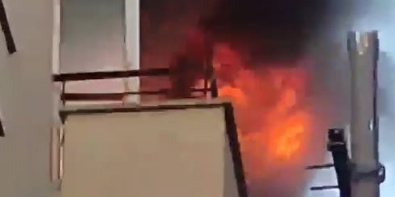 Apartman dairesinde yangın paniği! Mahalleli sokağa döküldü
