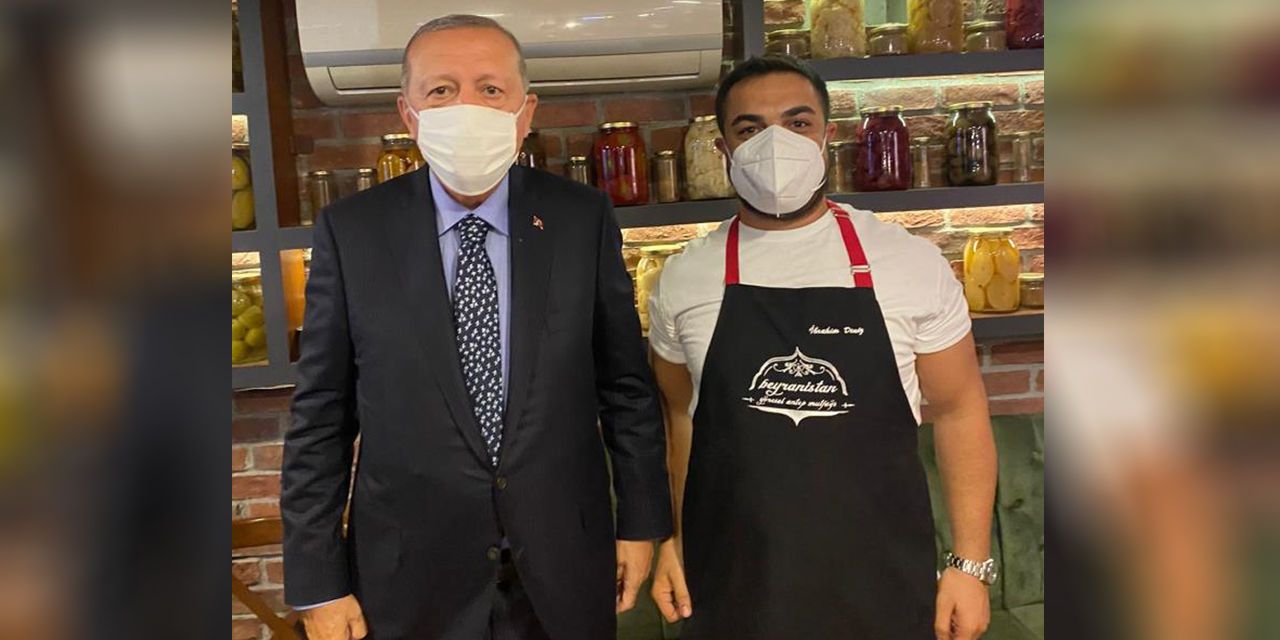 Cumhurbaşkanı Erdoğan Çengelköy'de söz verdiği restorana uğrayarak çay içti