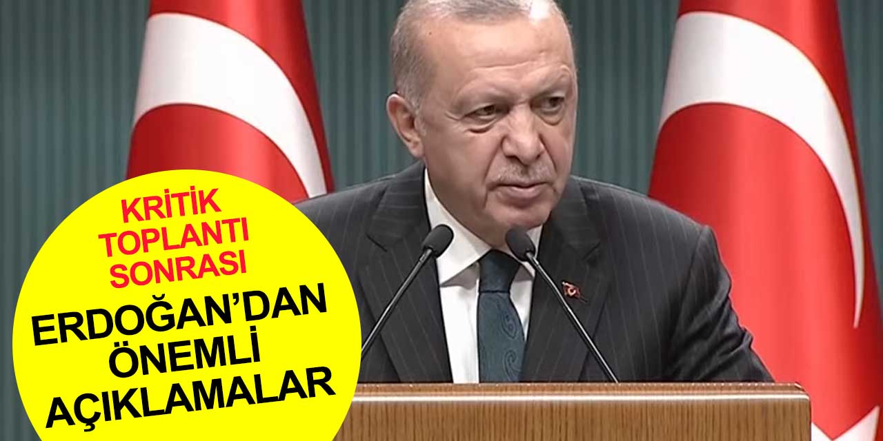 Cumhurbaşkanı Erdoğan kabine toplantısı sonrası açıklamalarda bulunuyor-06 Eylül 2021