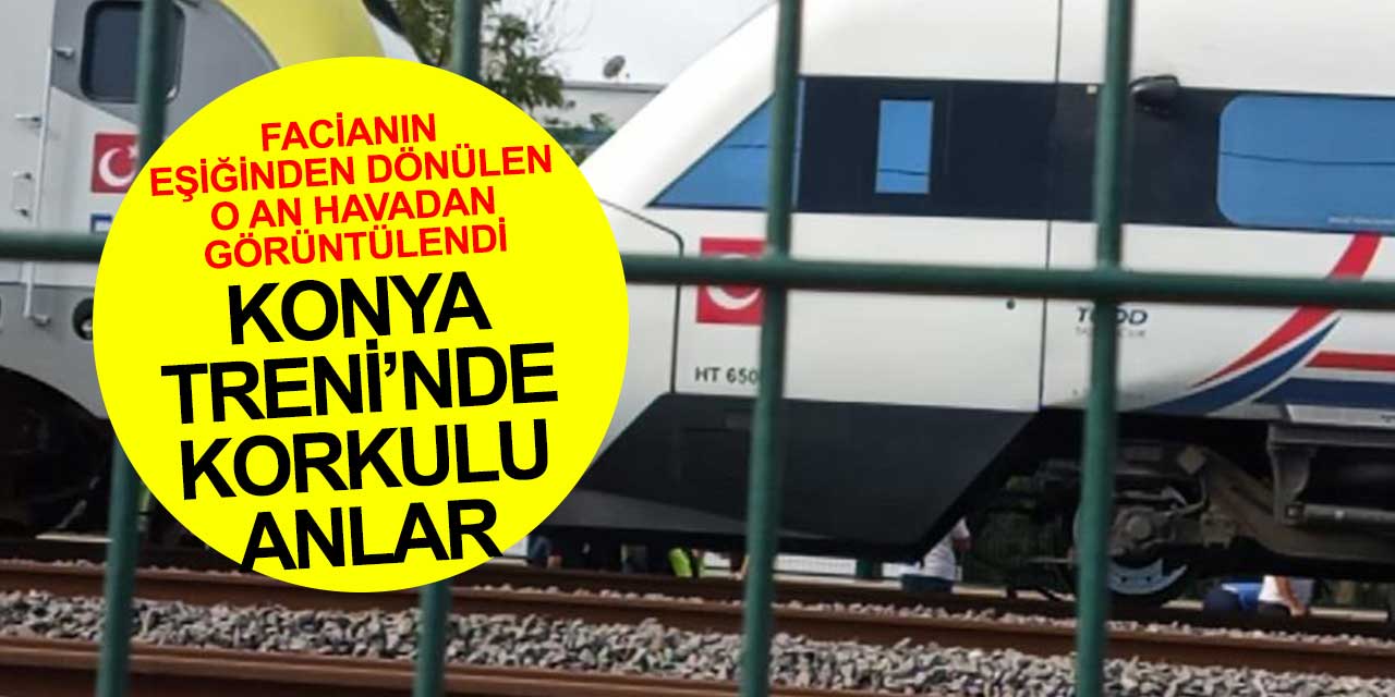İstanbul-Konya seferini yapan YHT havadan görüntülendi
