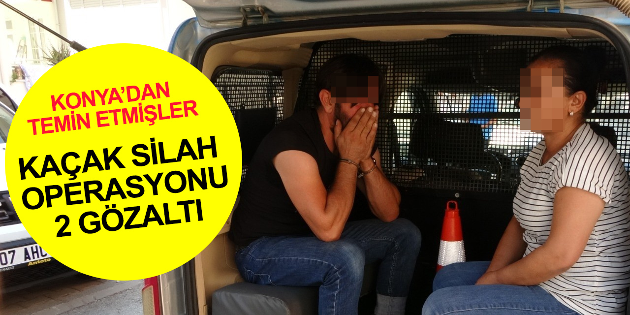 Konya'dan aldıkları tabancaları Manavgat’ta satmak isterken yakalandılar