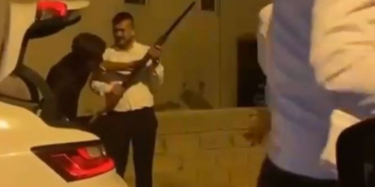 Drift yapıp tabanca ve tüfekle havaya ateş açan magandalar yakalandı