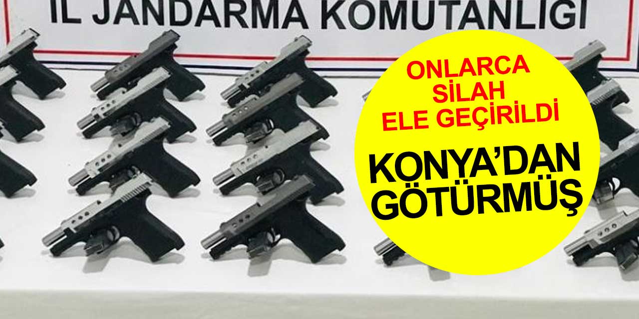 Konya'dan giden onlarca silah Manavgat'ta yakalandı