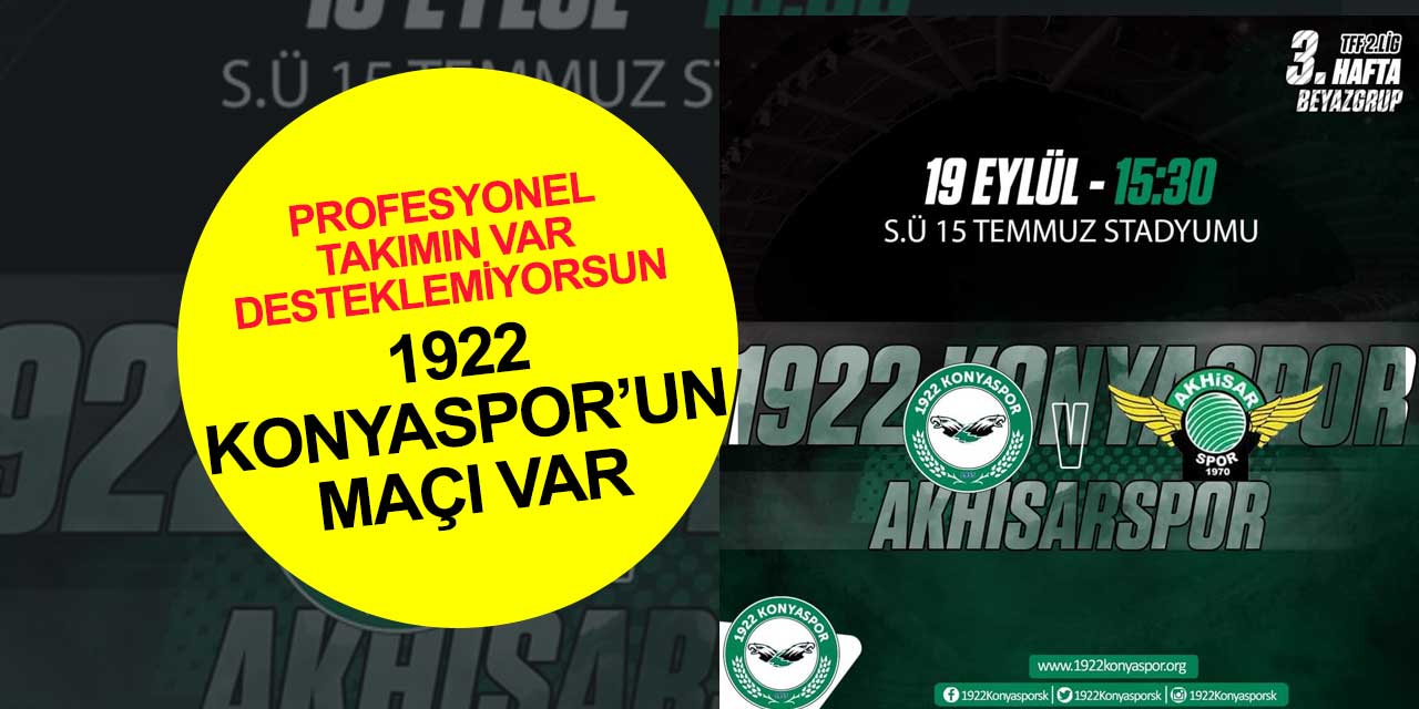 1922 Konyaspor destek bekliyor! Avrupa görmüş Akhisar’a karşı taraftara ihtiyaç var