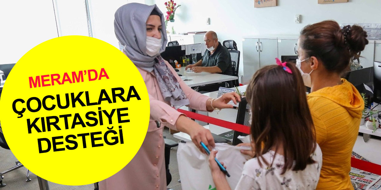 Konya'da ihtiyaç sahibi ailelerin çocuklarına kırtasiye malzemesi