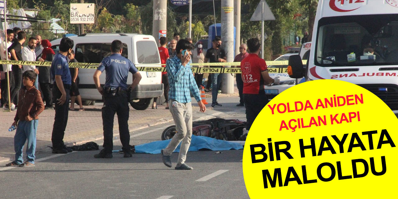 Konya'da acı ölüm! Açılan kapıya çarpmamak için yola savrulan motosikletteki gence kamyonet çarptı