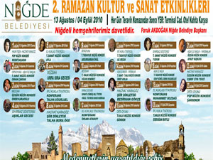 Niğde'de 2. Ramazan Kültür ve Sanat Etkinlikleri başlıyor