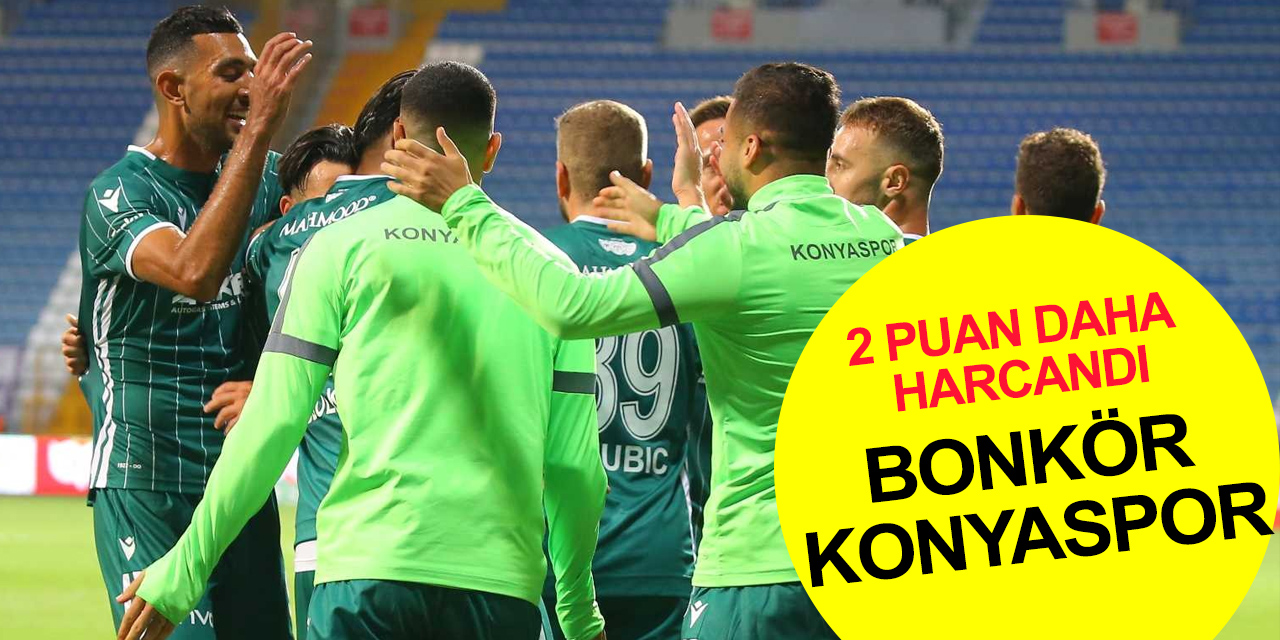 Konyaspor 2-0 öne geçtiği maçta skoru koruyamadı