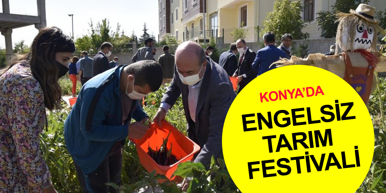 Konya'da Selçuklu Özel Uygulama Okulu engelsiz tarımda ilk hasadı yaptı