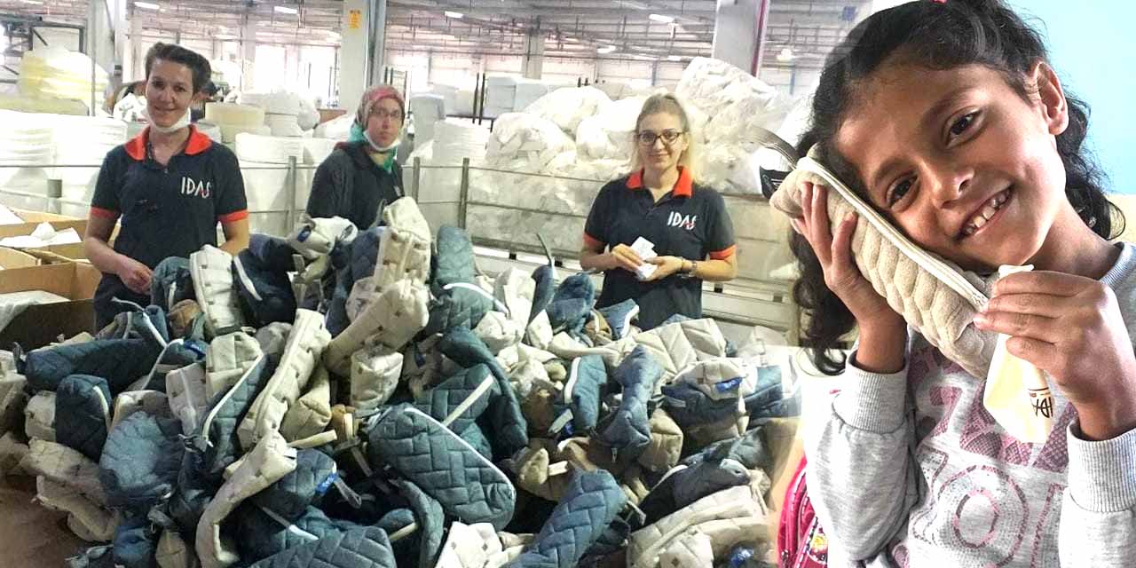 Atık kumaşları dönüştürüp Konya dahil 5 ildeki köy öğrencilerinin yüzünü güldürdüler