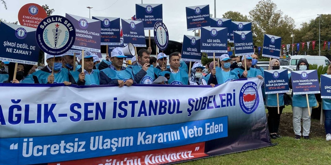 Sağlık çalışanlarından Ekrem İmamoğlu’na kırmızı kart