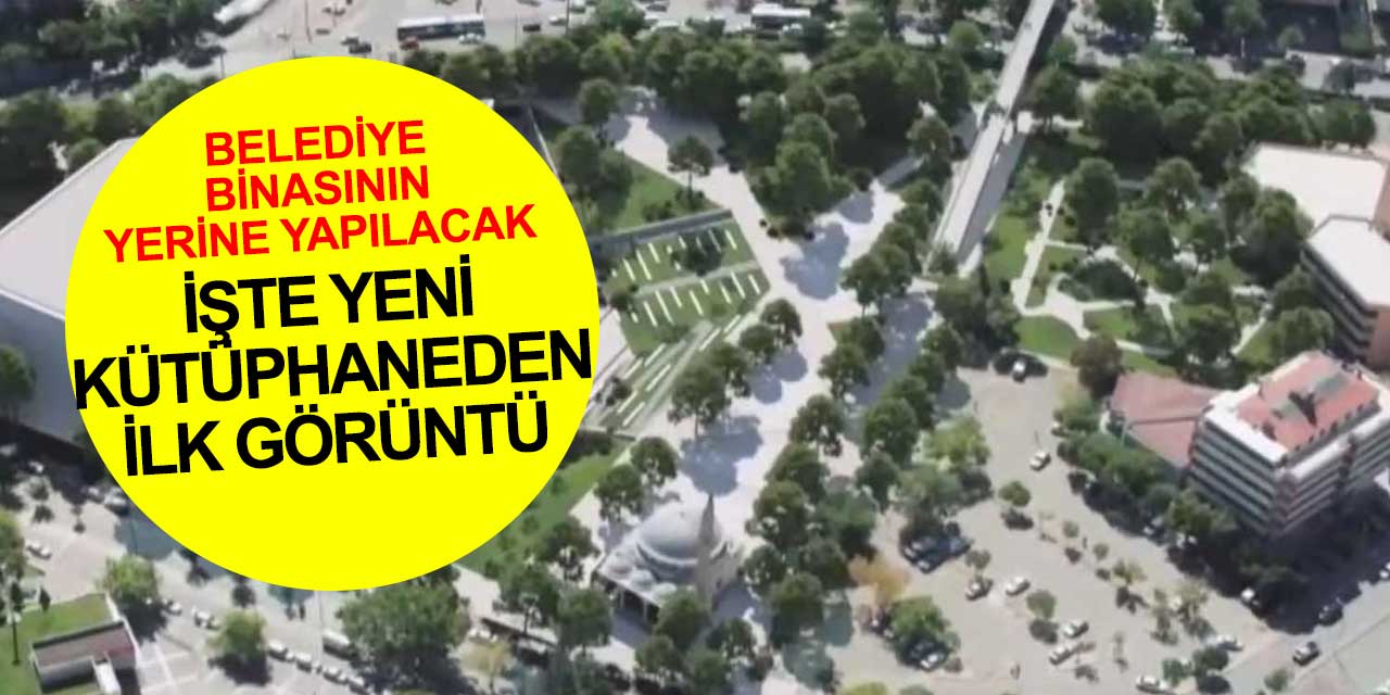 Konya Büyükşehir Belediye Binasının yerine yapılacak kütüphanenin ilk görüntülerini Başkan Altay paylaştı
