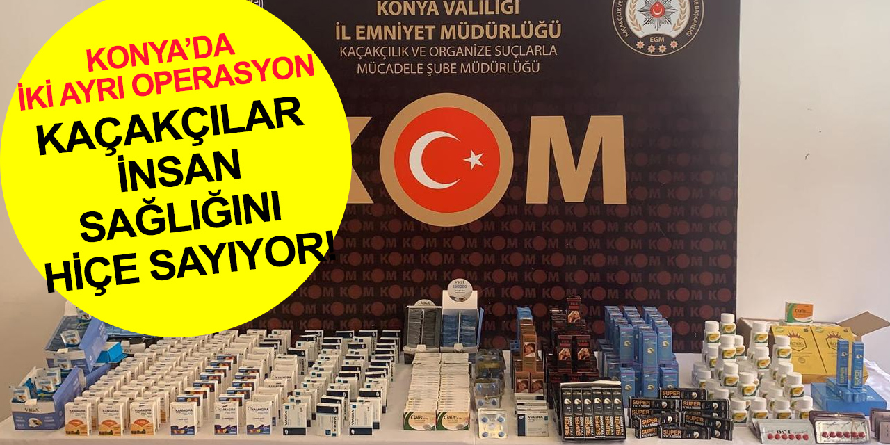 Konya’da iki ayrı kaçakçılık operasyonu! Çok sayıda tıbbi ilaç ve elektronik malzeme yakalandı