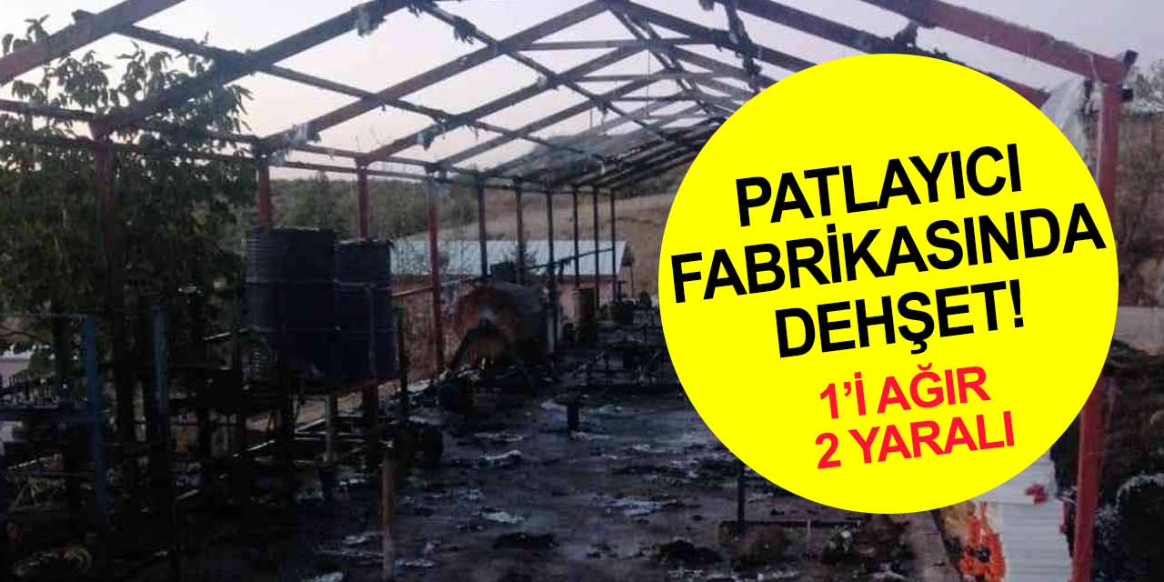 Konya’da korkutan yangın! Patlayıcı madde fabrikasına ait çadır alev alev yandı