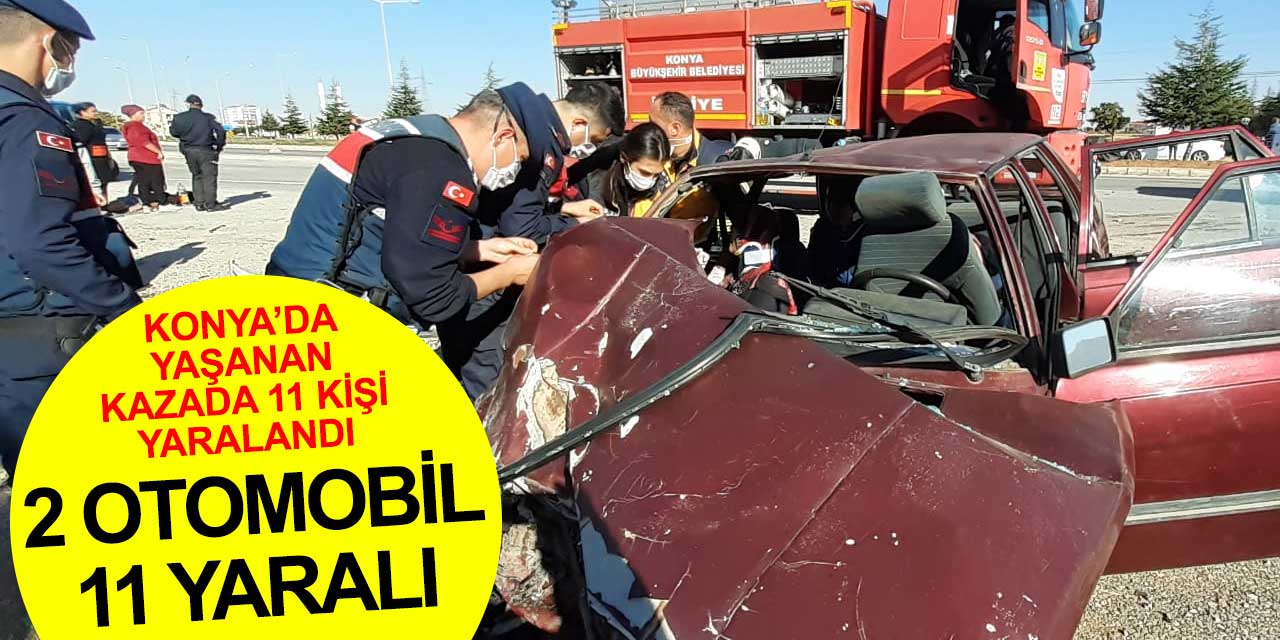 Konya'da kaza sonrası iki araçta toplam 11 kişi olduğu ortaya çıktı