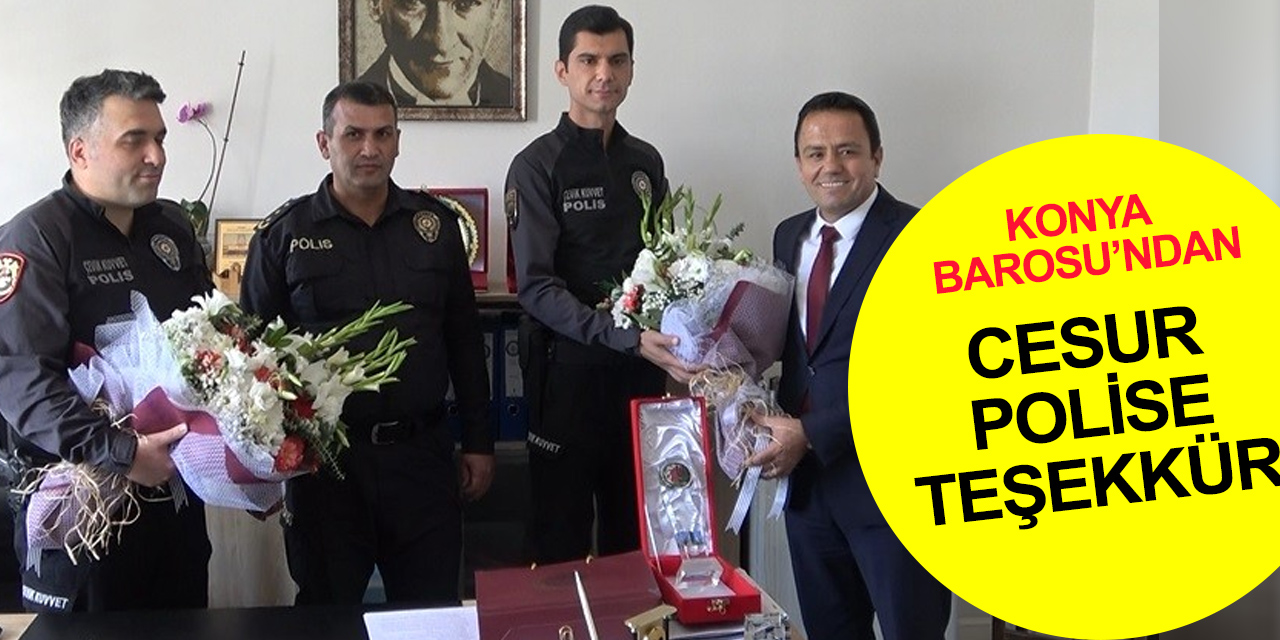 Konya Barosu'ndan avukatı yaralayan saldırganları yakalayan polise teşekkür