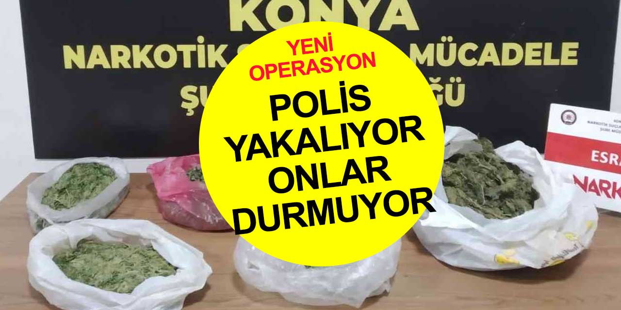 Konya Emniyet Müdürlüğü'nden bir şok operasyon daha! Piyasaya süremeden enselendiler