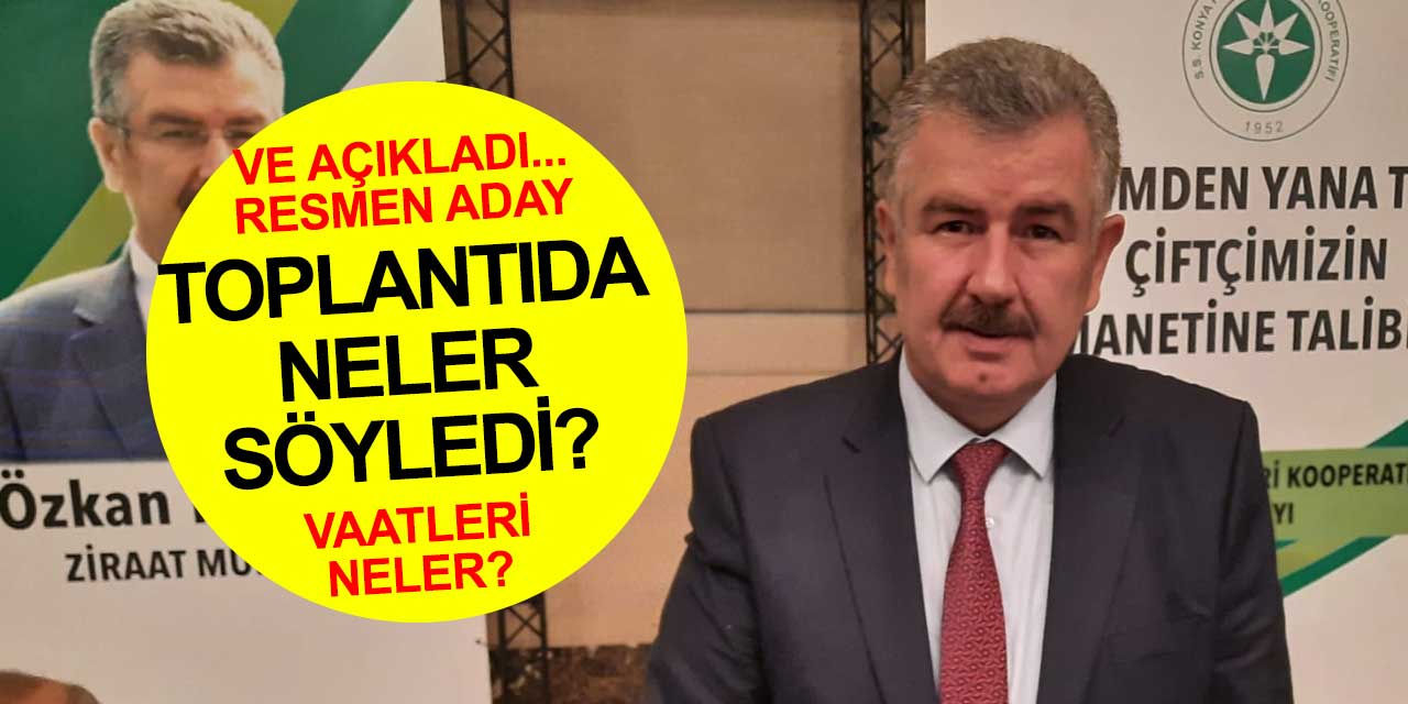 Konya Pancar Ekicileri Kooperatifi'ne aday olan Özkan Taşpınar vaatlerini sıraladı