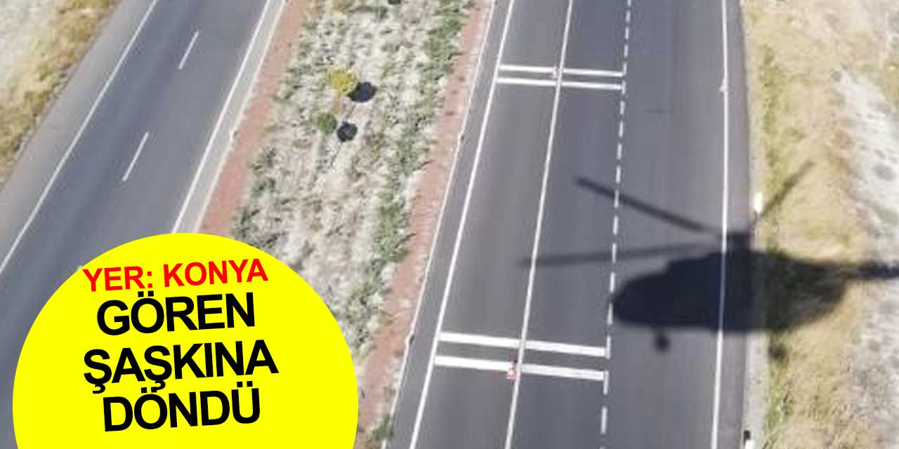 Konya'da helikopter trafik için havalandı