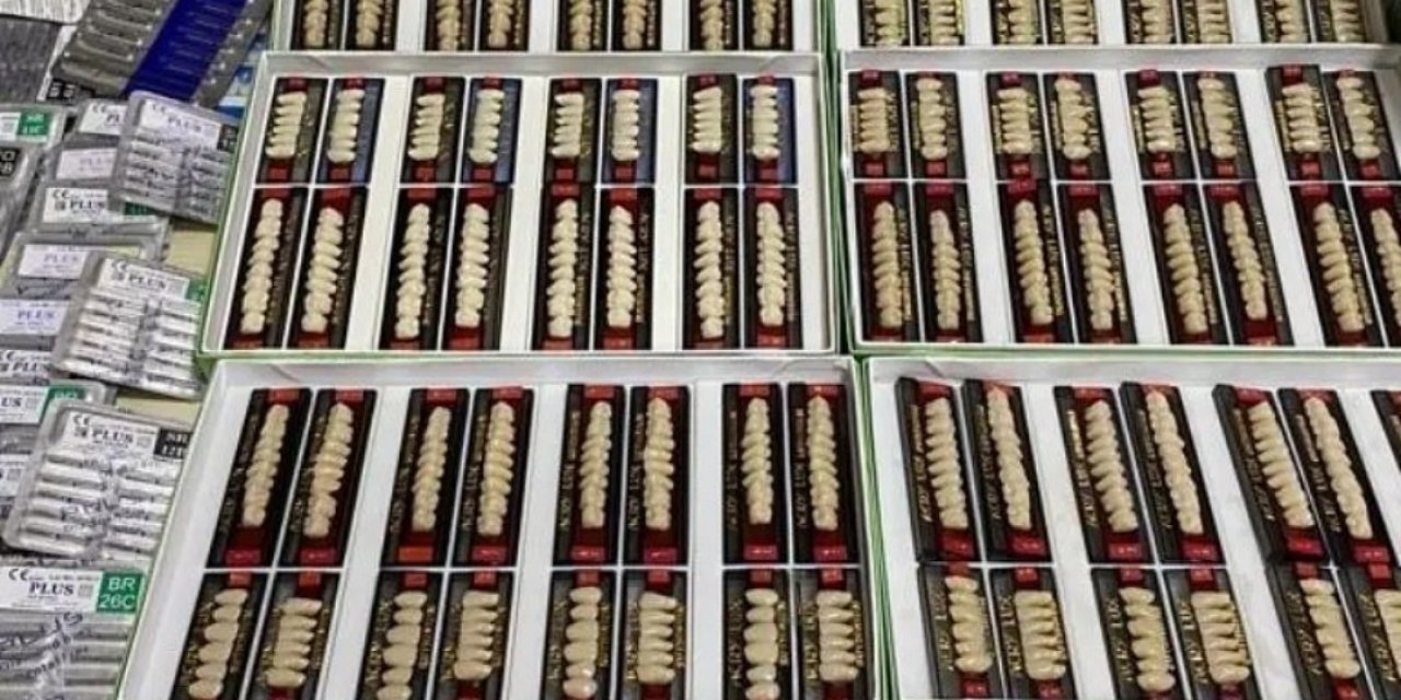 İzmir’de diş hekimliğinde kullanılan binlerce kaçak tıbbi malzeme yakalandı