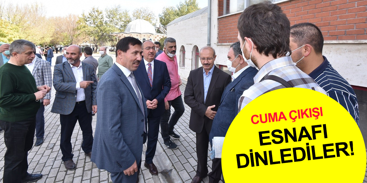 Konya Milletvekili Sorgun ile Başkan Kılca ve Kavuş Aykent Camii'nde esnafla buluştu