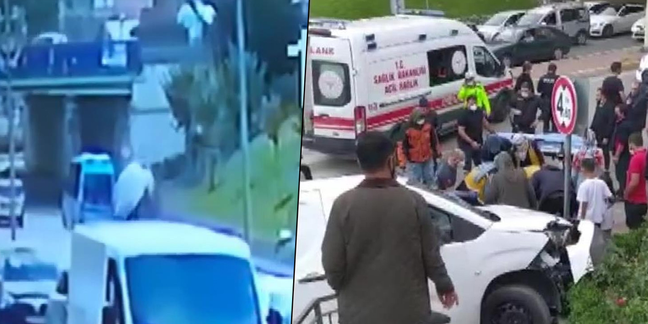 İstanbul'da kaldırıma çıkan ticari araç 3 kişiye çarptı!
