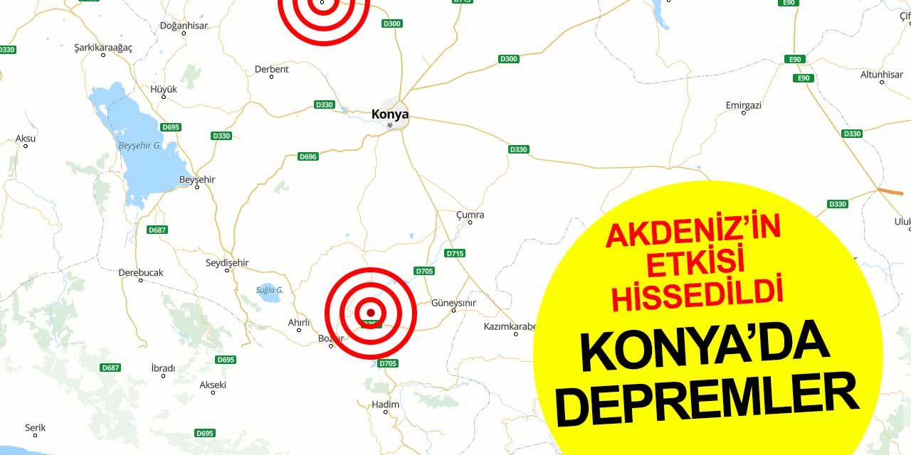 Akdeniz depremi hissedildi! Konya'da küçük çaplı depremler