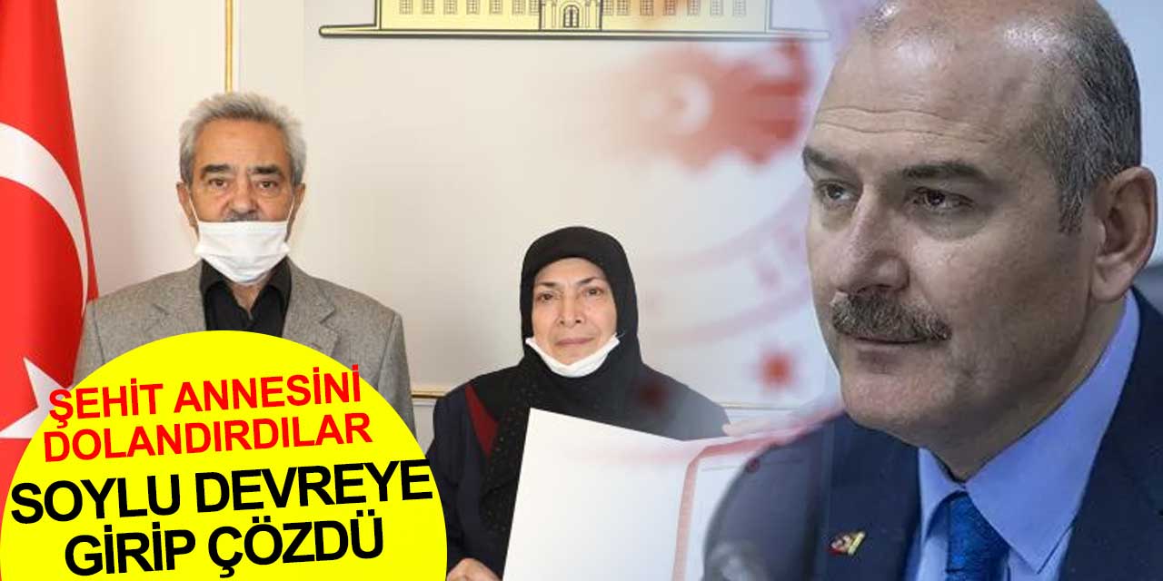 Sivas'ta şehit annesini dolandırdılar devreye Süleyman Soylu girdi ve olay çözüldü