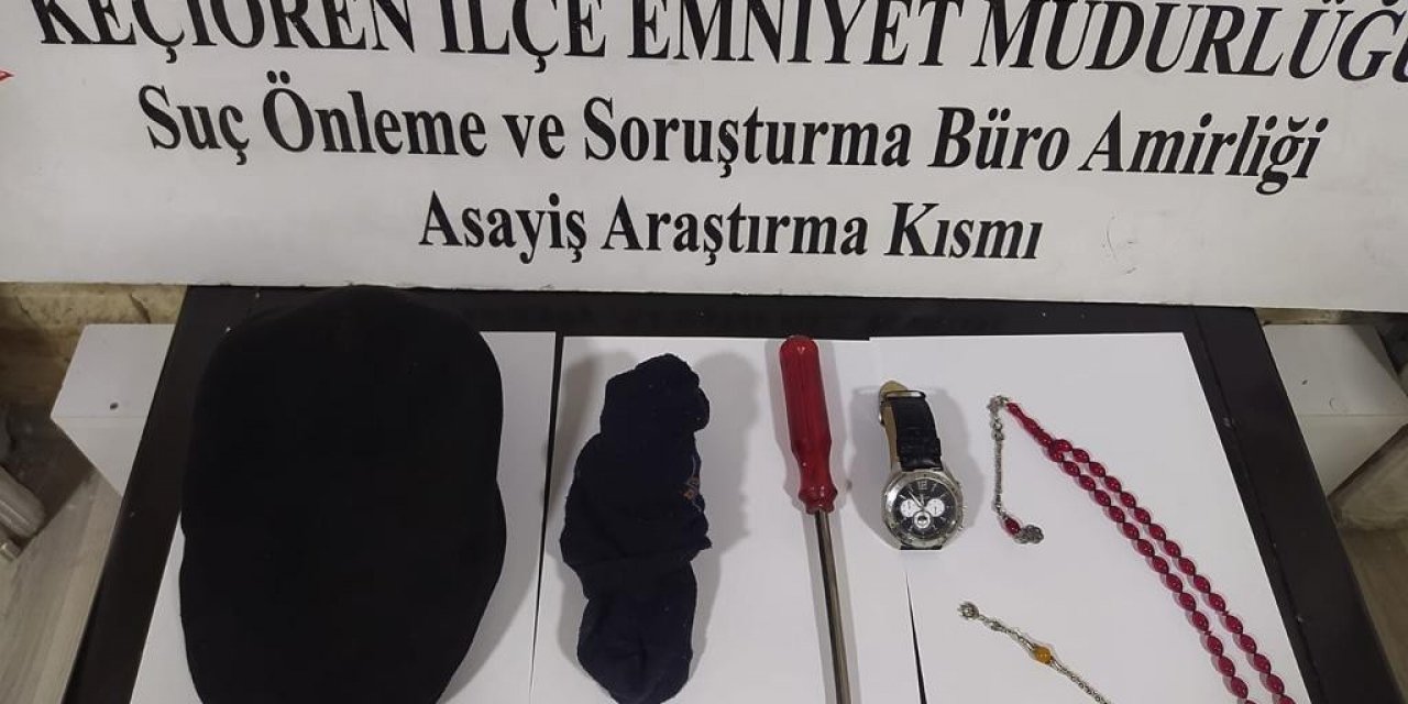Ankara Keçiören’de bir haftada iki ayrı eve giren hırsız yakalandı