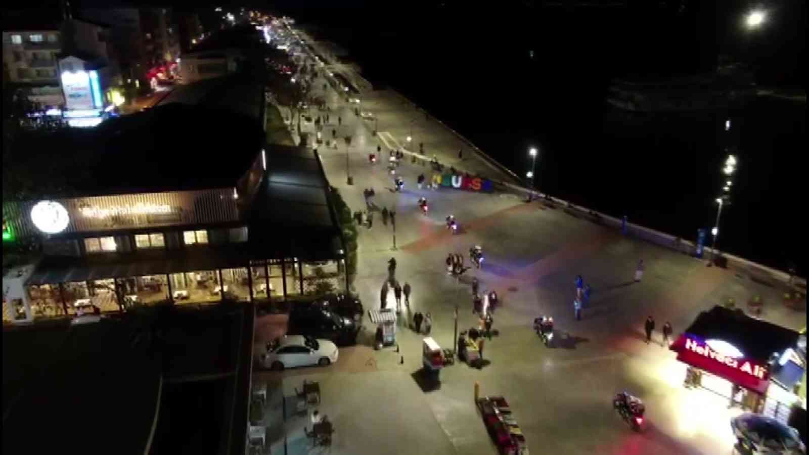 Bursa'da polisler işi sağlama alıp drone destekli uygulama yaptı