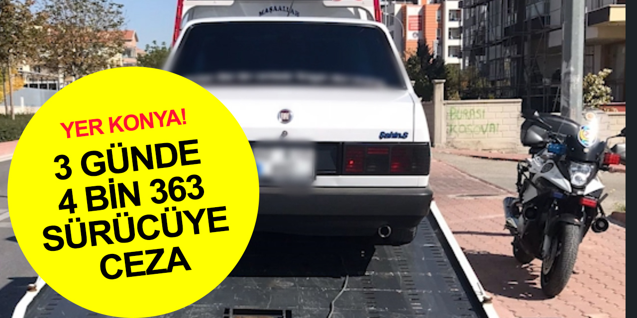 Konya trafik ekipleri trafik magandalarına göz açtırmıyor! Abartı egzoza geçit yok