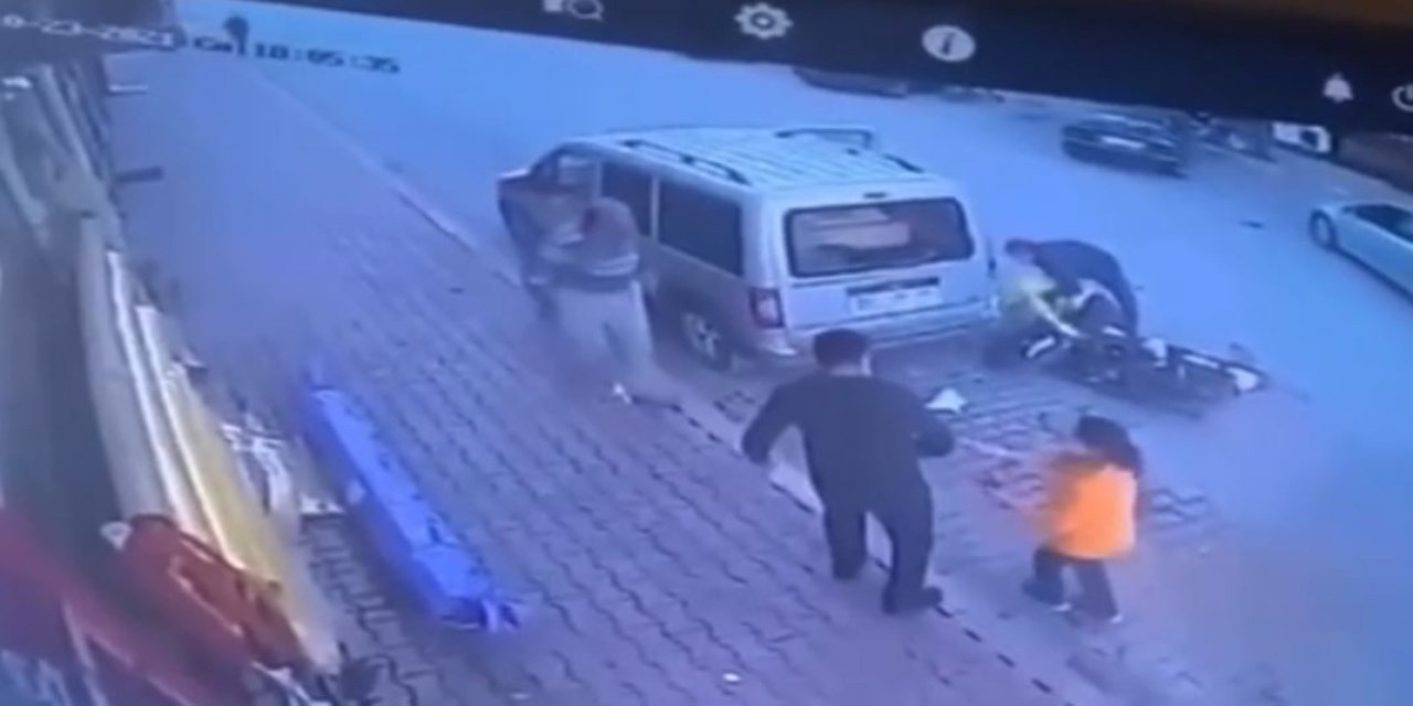 Kasksız motosiklet sürücüsü ölümden döndü!