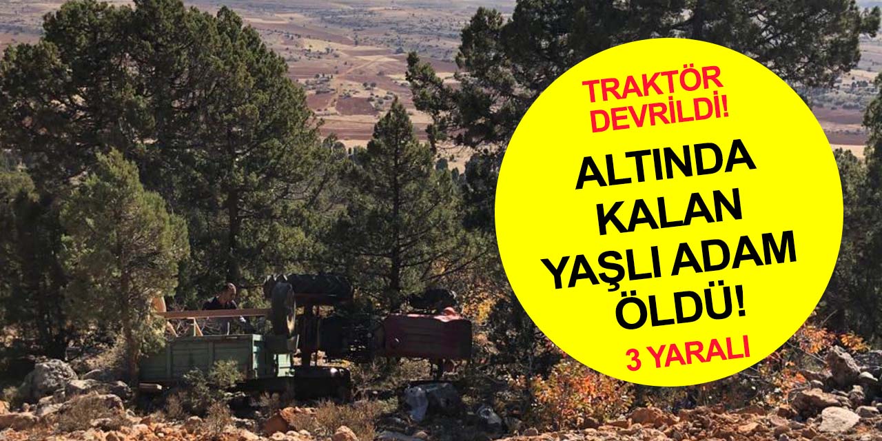 Konya’da traktör uçuruma yuvarlandı! 86 yaşındaki Ali Kırmızıtaş öldü 3 yaralı