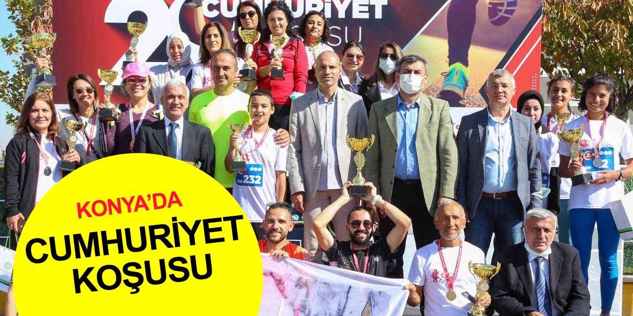 Güzel havayı değerlendiren Konyalılar Cumhuriyet için koştu