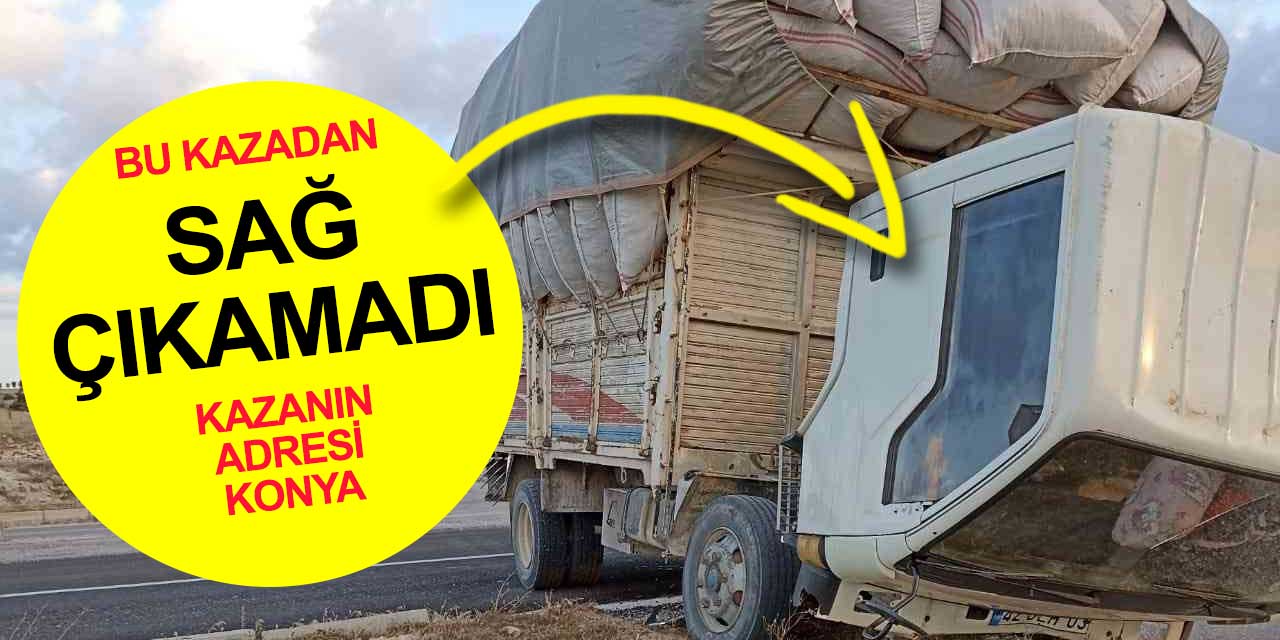 Konya'da yaşanan kazada refüj bir kişinin yaşamına mal oldu