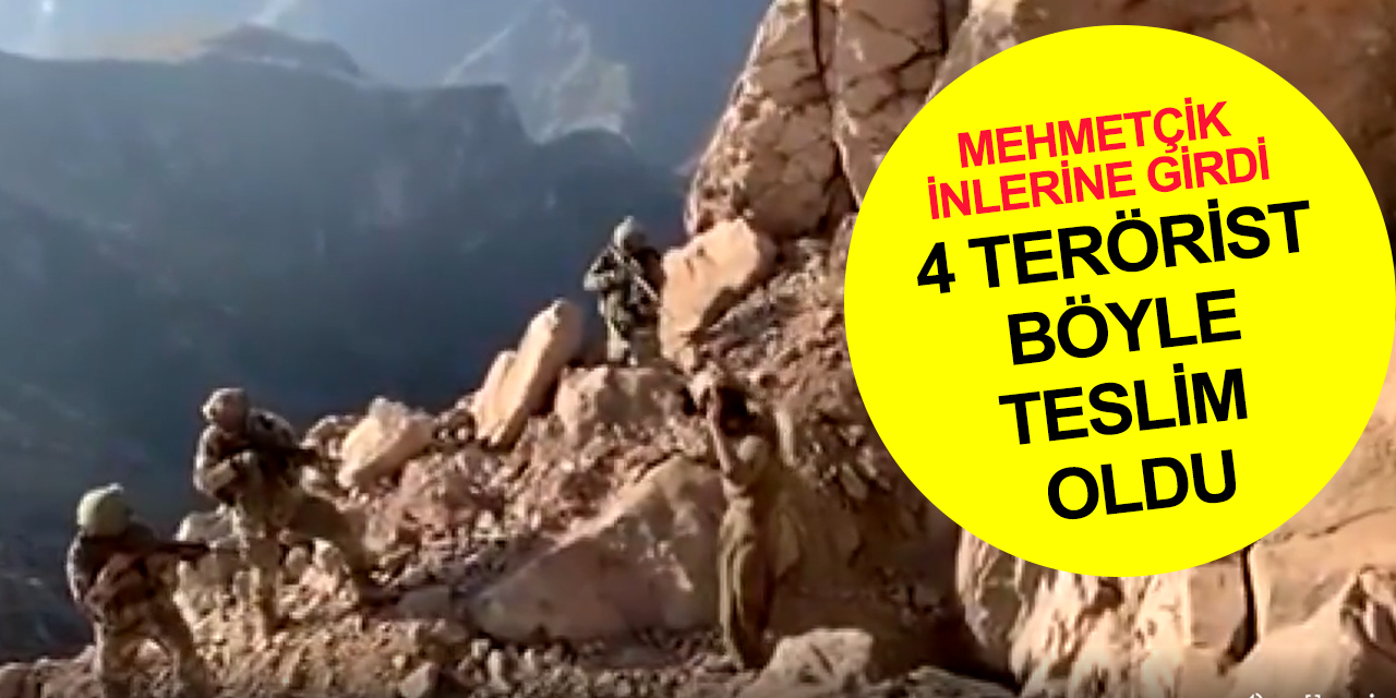 Mehmetçik’ten Avaşin’de nokta operasyon! 4 terörist böyle teslim oldu