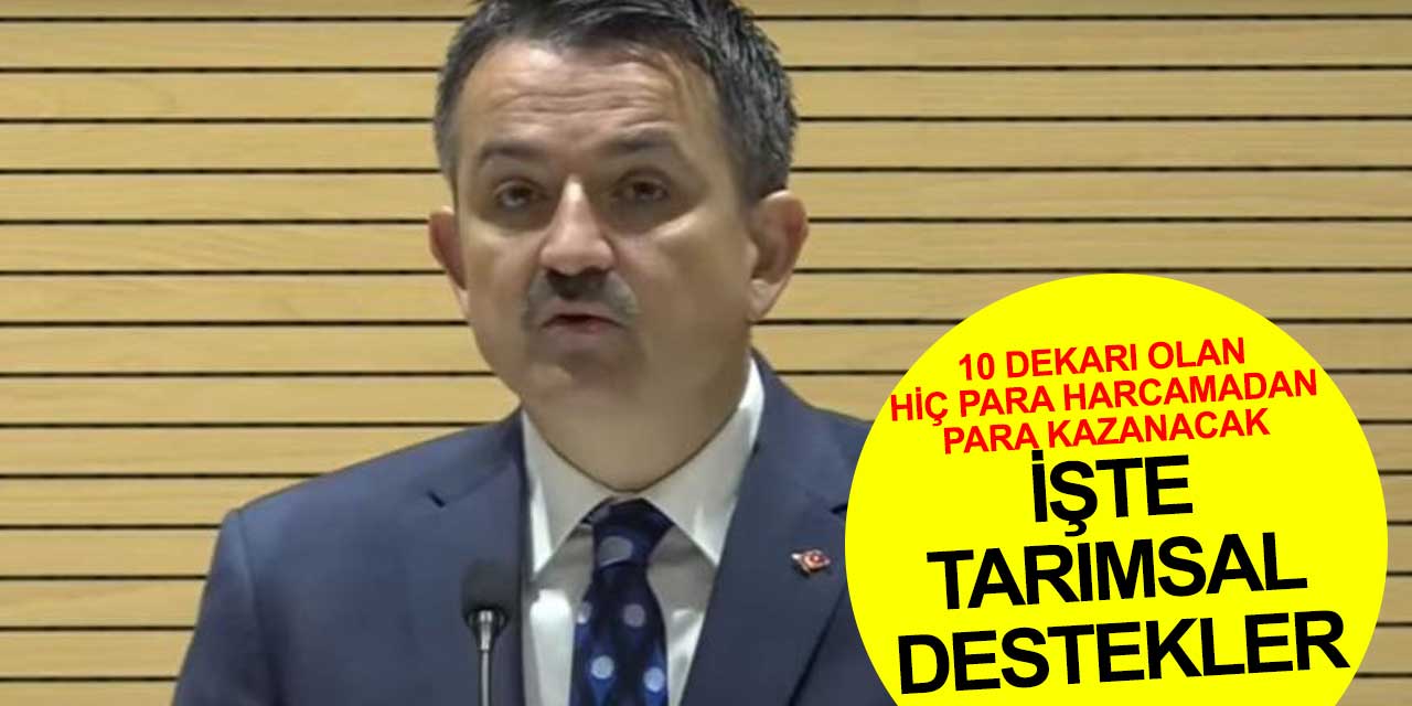 2022 tarımsal destekler açıklandı! Bakan Pakdemirli rakamları tek tek verdi
