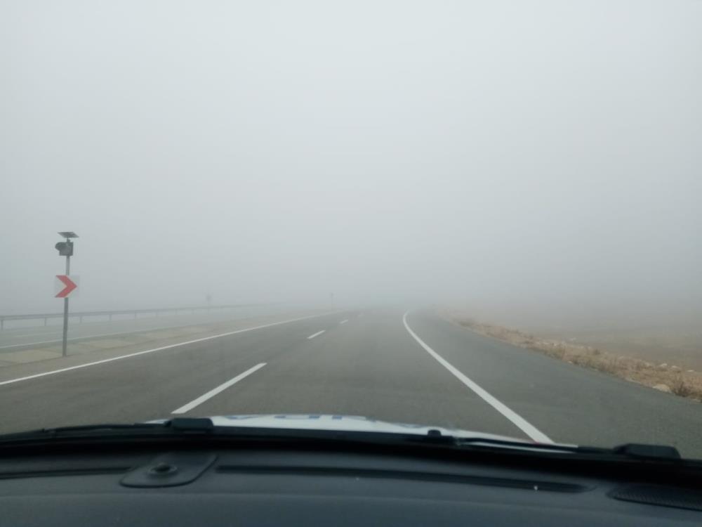 Antalya Korkuteli-Elmalı arası yolda sis var