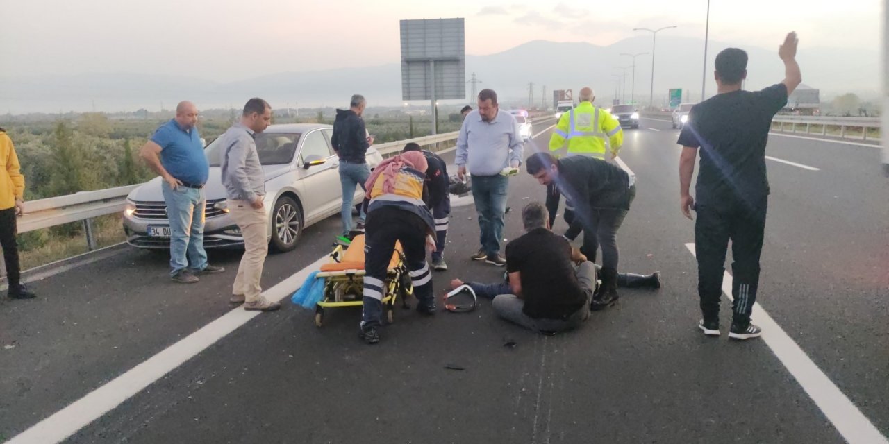 Motosikletle İstanbul yolculuğu acı bitti! Kazada ağır yaralandılar