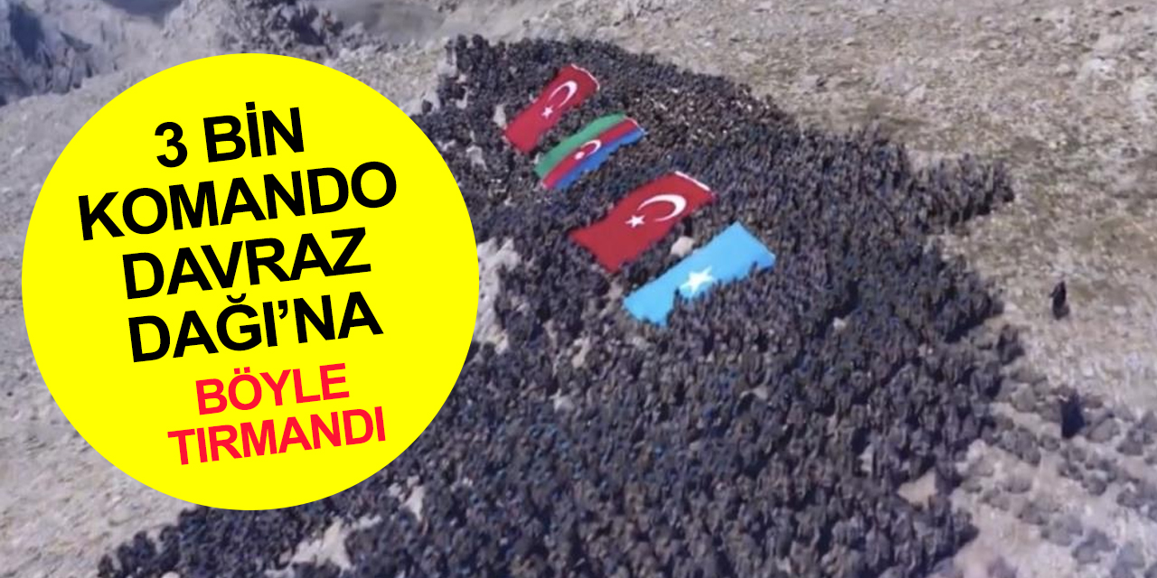 Tüyleri diken diken eden görüntü! 3 bin komando şehitler için Davraz Dağı'na tırmandı