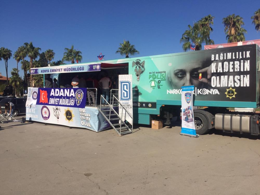 Konya Emniyet Müdürlüğü'nden Adana'ya narkotır
