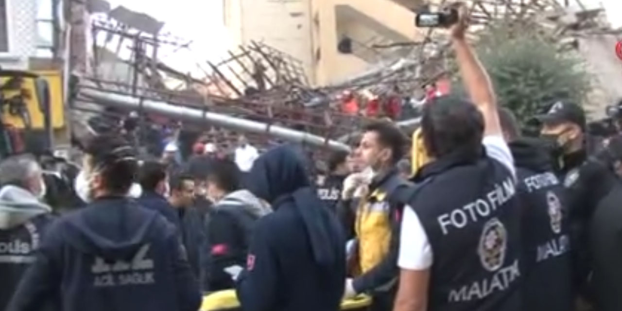 Malatya’da çöken bina enkazından 14 vatandaş çıkarıldı! Çok sayıda ekip çalışmaları sürdürüyor