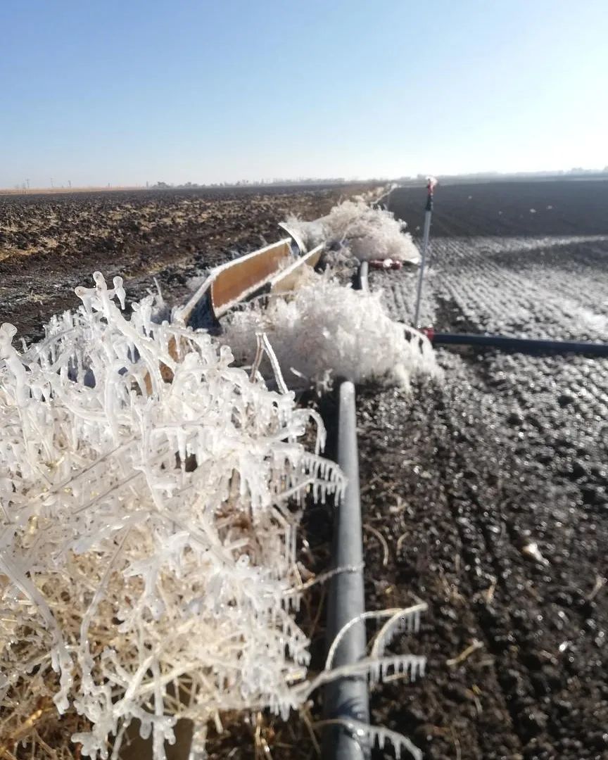 Konya’da akan sular dondu