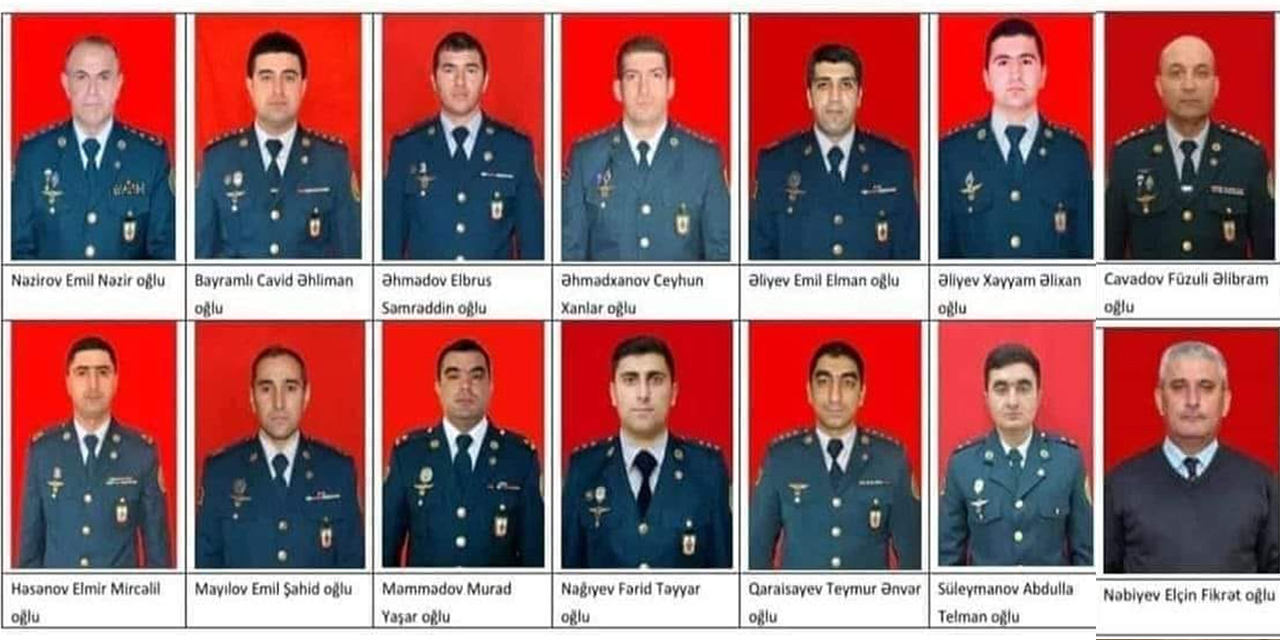 Azerbaycan'da 14 askerin şehit olduğu helikopterin kara kutusu bulundu