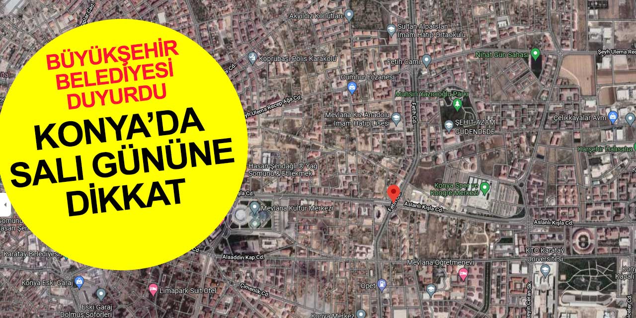 Konya'da bu yolu kullanacaklar dikkat! Büyükşehir Belediyesi uyardı